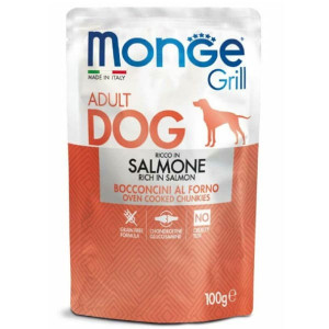 MONGE DOG GRILL SALMON suņu konservi Lasis 100g